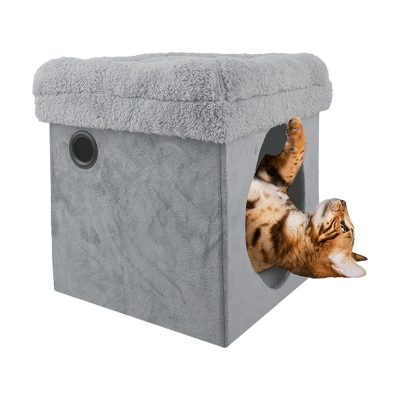 All For Paws Lamb 2 en 1 gris Cama para gatos
