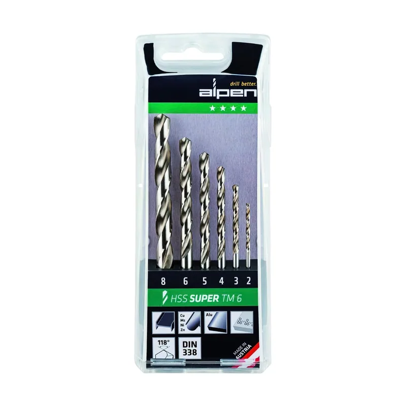 Estuche brocas hss pro 6 piezas