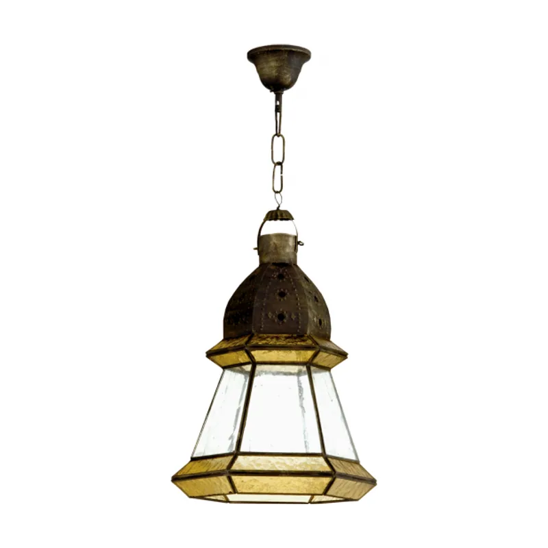 Abrila Mi Lampara Colgante Doble 1l. Marron/marron Cilind 50/40/reg