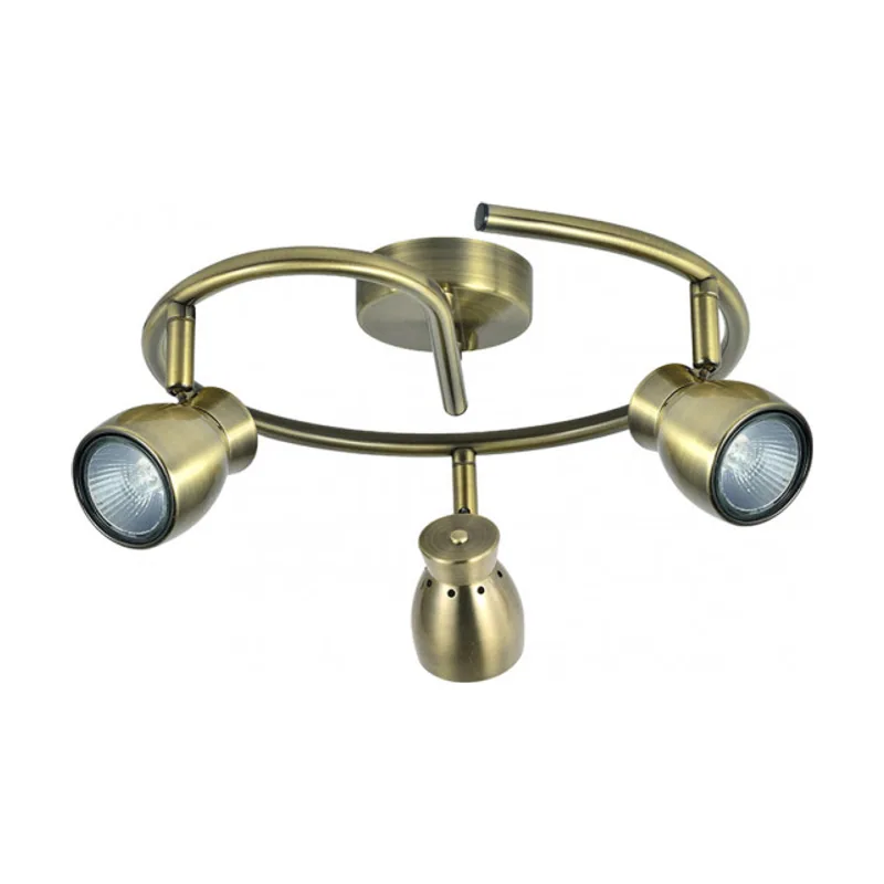 Plafon 3 Focos Articulables Modelo Chacho Cuero Para Baño