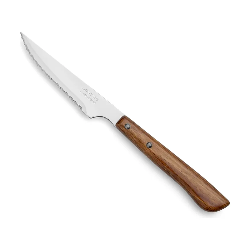 Cuchillo chuletero de Mesa 803800 monoblock de una pieza de acero inoxidable y hoja de 10,5 cm en caja