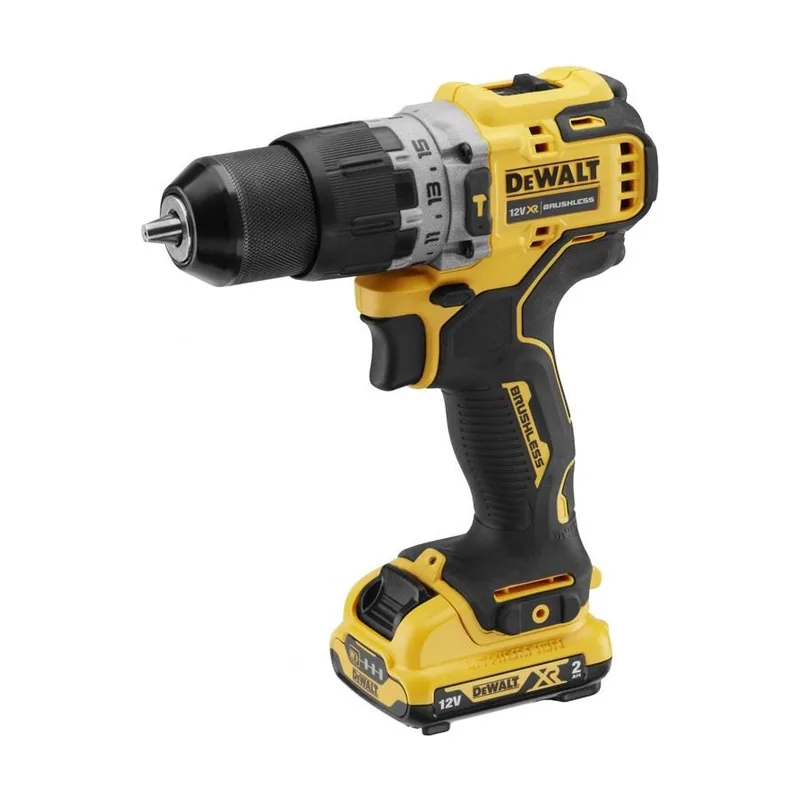 Taladro percutor sin escobillas XR 12V con 2 baterías XR Li-Ion de 2Ah y un cargador en caja TSTAK