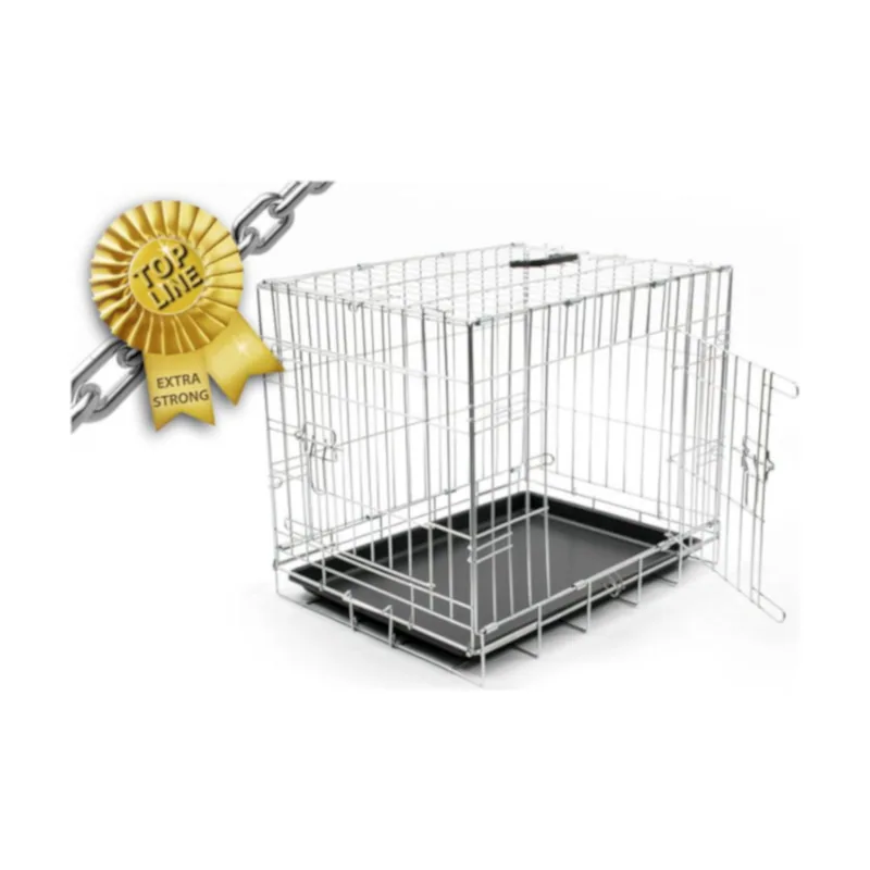 Duvoplus Cromo Jaula de Metal Extra fuerte para perros