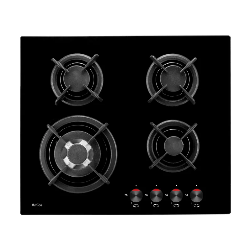 1106132 Cocina de gas sobre vidrio