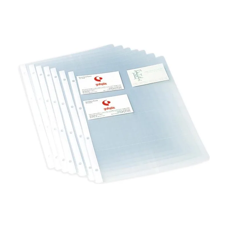 Fundas portatarjetas a4 multitaladro 4 polipropileno 110 micras lomo