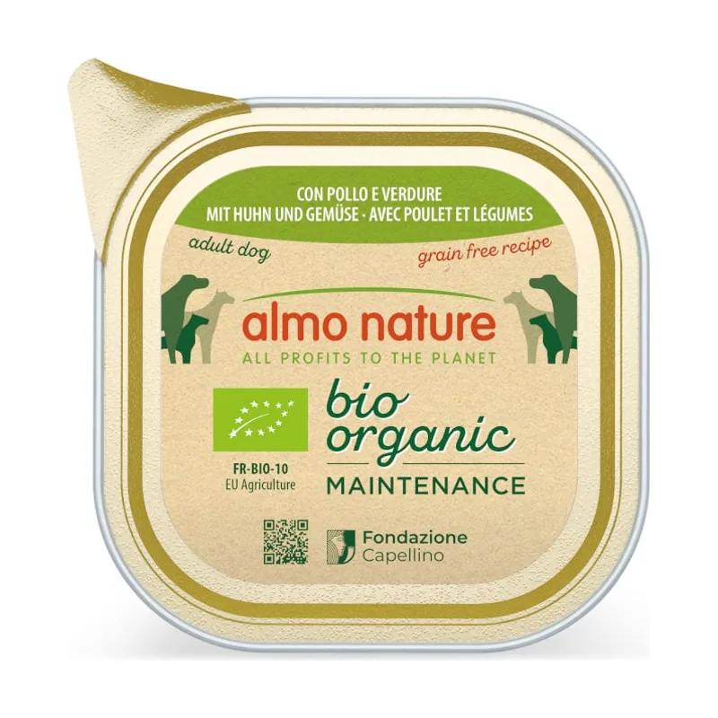 Almo Nature 100 g Bio Organic Maintenance Grain Free Pollo y Verduras tarrina