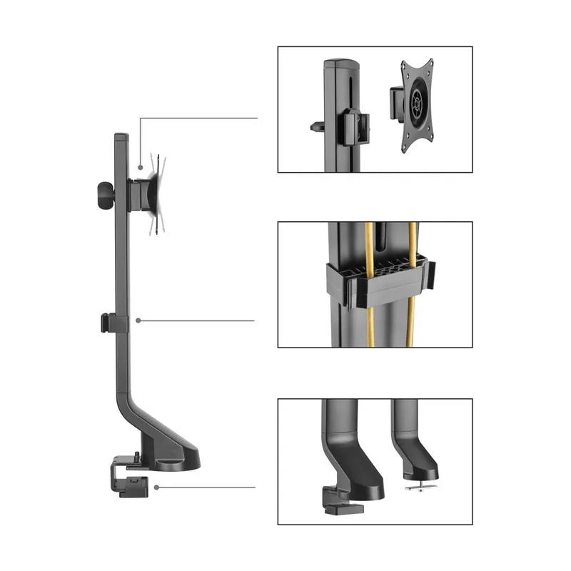 Soporte de Escritorio para Pantalla de 17-32" con gestión de Cables Brackets MC-853
