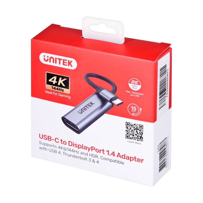 Adaptador USB-C a DisplayPort 1.4 8K 60Hz