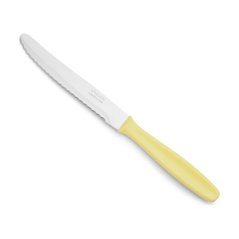 Cuchillo de Mesa 370200 monoblock de una pieza de acero inoxidable y hoja de 12,5 cm en caja