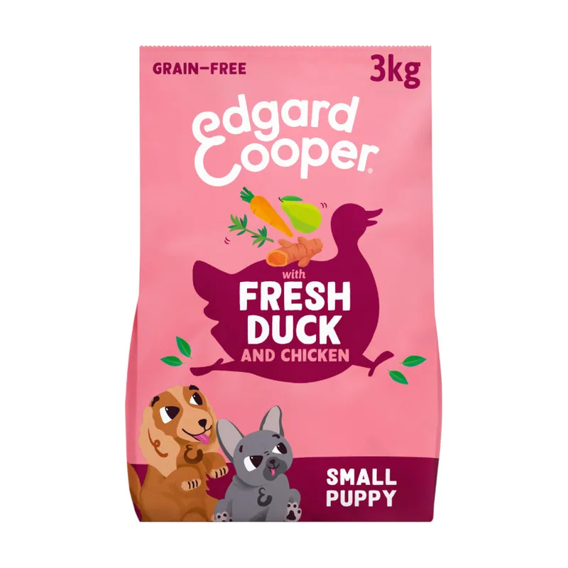 Edgard & Cooper 3 kg Pienso Pato y Pollo para cachorros mini