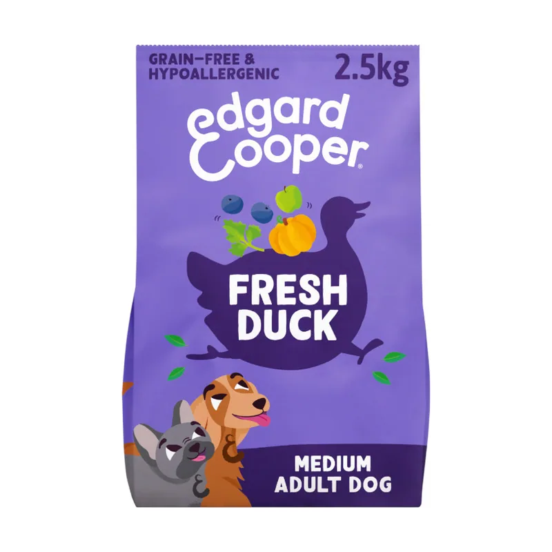 Edgard & Cooper 2,5 kg Pienso Pato para perros adultos medianos