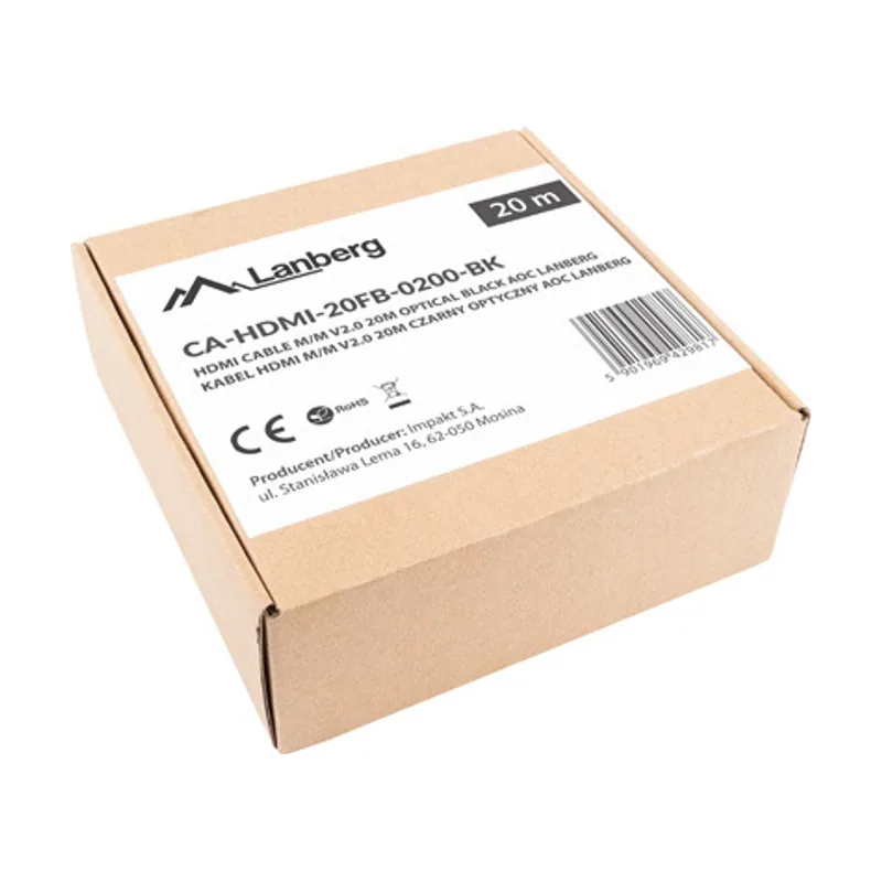 CA-HDMI-20FB-0200-BK cable HDMI 20 m HDMI tipo A Estándar