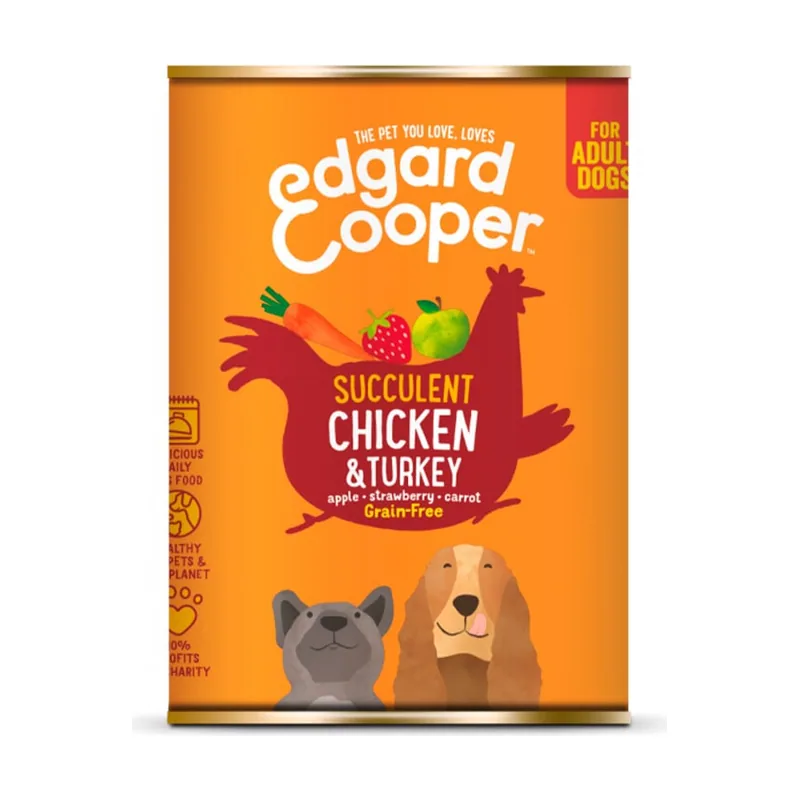Edgard & Cooper 400 g Adult Grain Free Pollo y Pavo lata