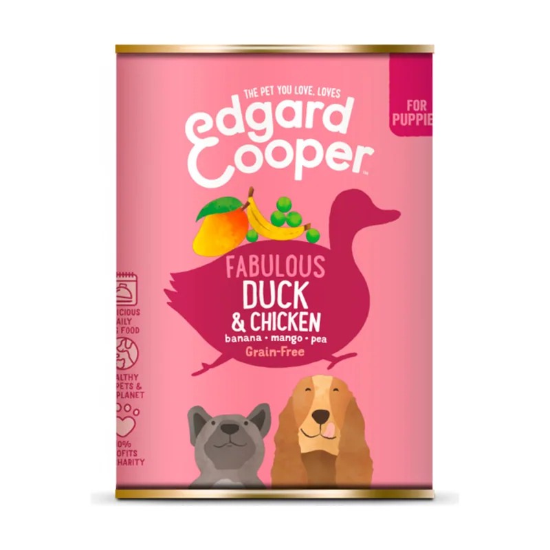 Edgard & Cooper 400 g Puppy Pato y Pollo lata