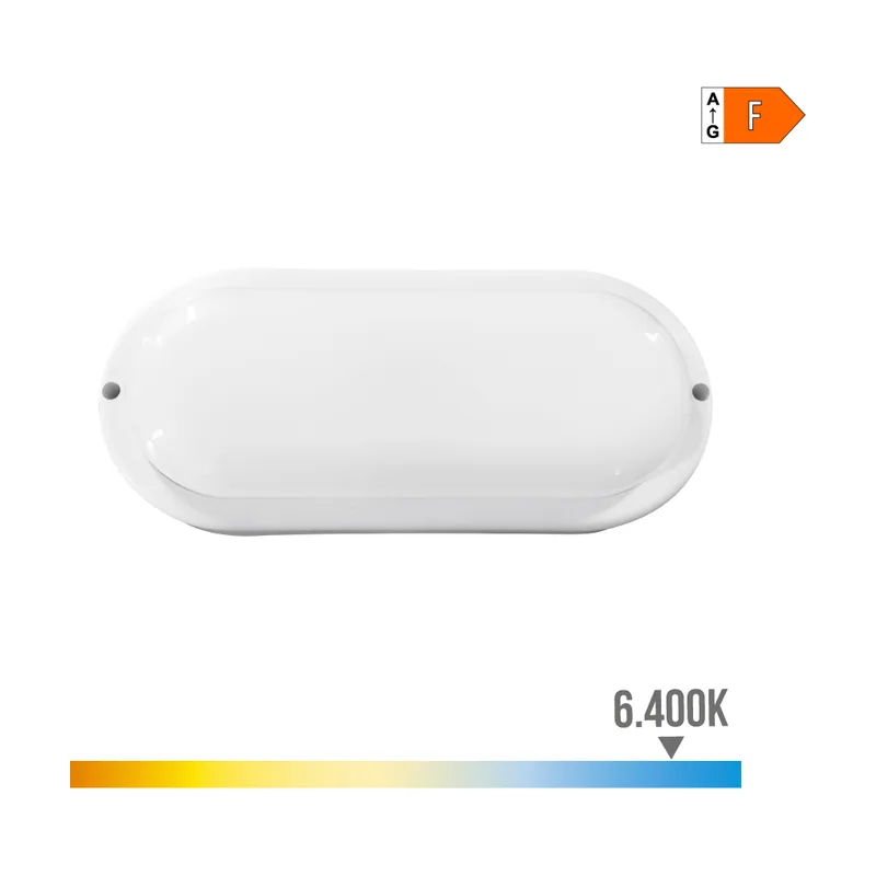Aplique LED Oval Blanco 18 W F 1820 lm 6400 K
