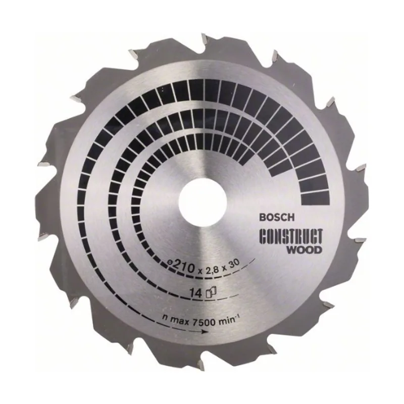 Bosch 1x Hoja de sierra circular PRO Construct Wood para sierras