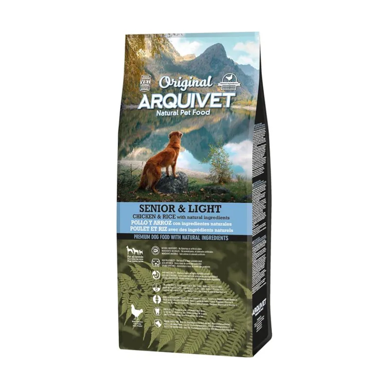 Arquivet 12 kg Senior Light Pollo y Arroz pienso