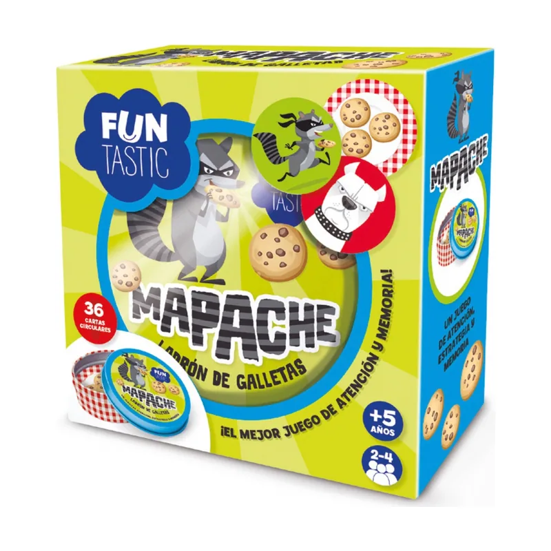 Funtastic Juego de Cartas Redondas 'Mapache' atención