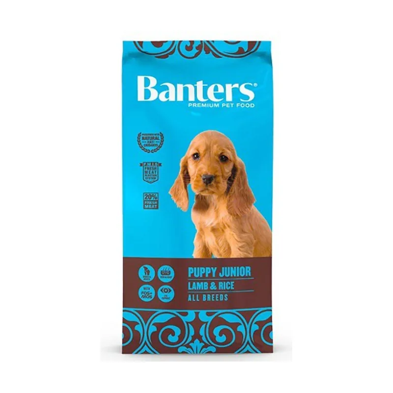 Banters 3 kg Puppy Junior Cordero y Arroz pienso