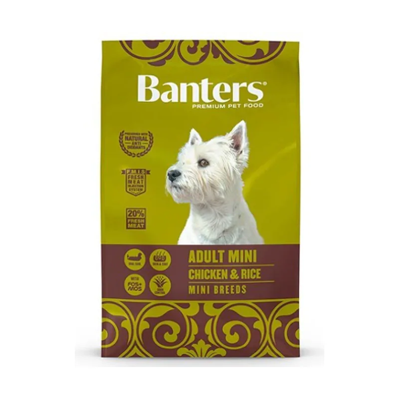 Banters 8 kg Adult Mini Pollo y Arroz pienso