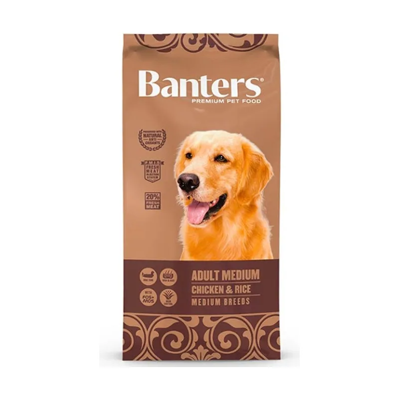 Banters 15 kg Adult Medium Pollo pienso