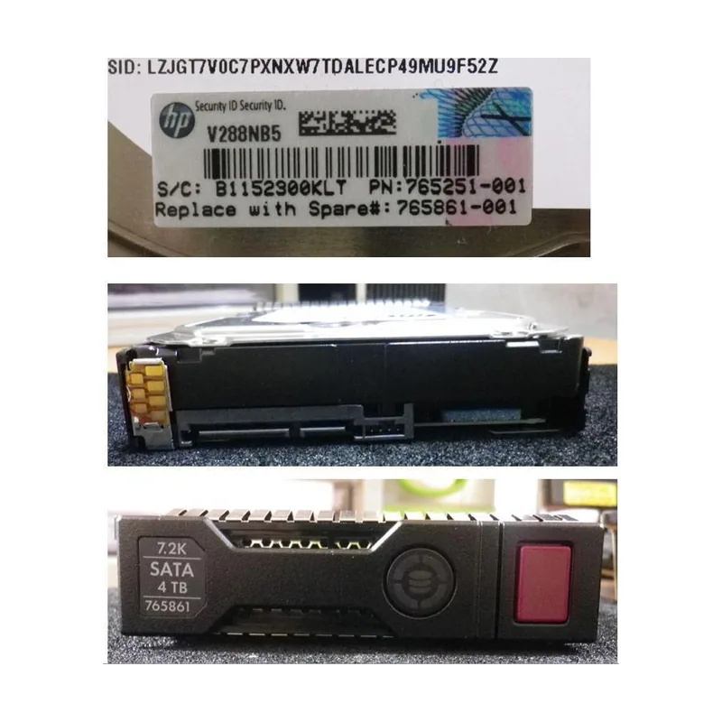 HPE 765861-001 disco duro interno 3.5" 4 TB Serial ATA III