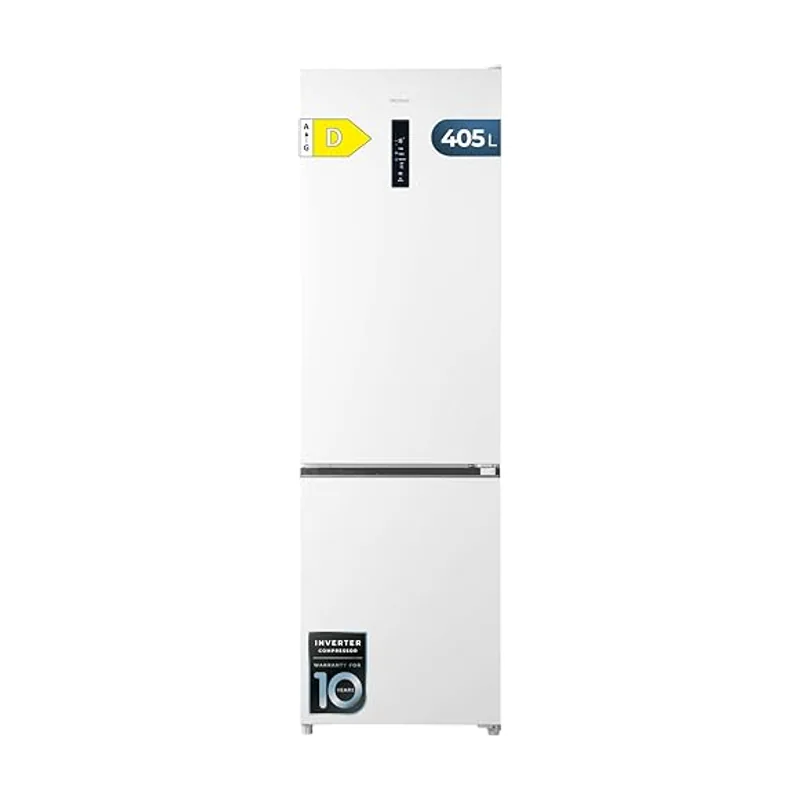 Cecotec Frigorífico Combi Total NoFrost de 405L Bolero CoolMarket Combi 405 WL White Inox D. 200 cm de Alto