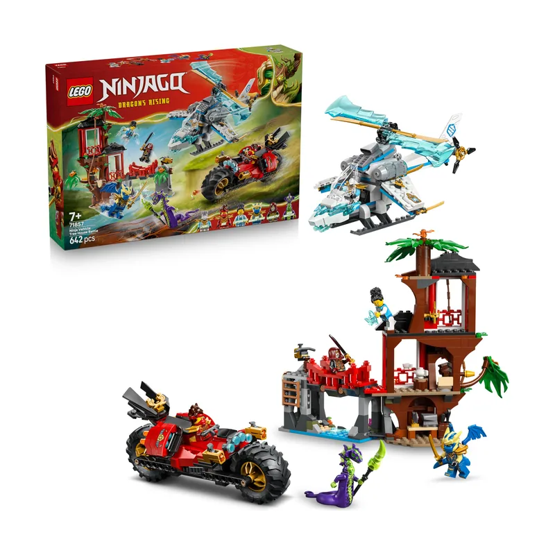Ninjago Batalla de Vehículos Ninja Junto a la Casa del Árbol 71857