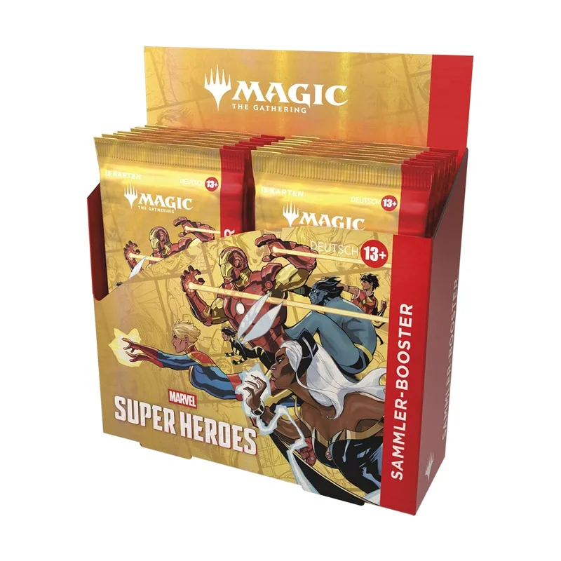 Magic the gathering marvel super heroes caja de sobres de coleccionista 12 alemán