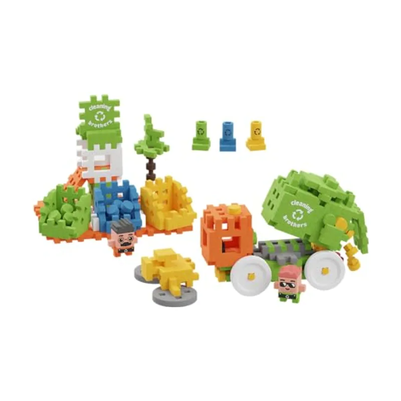903131 Building Blocks Mini Waffle City Camión de Basura 148 Piezas 2 Figuras