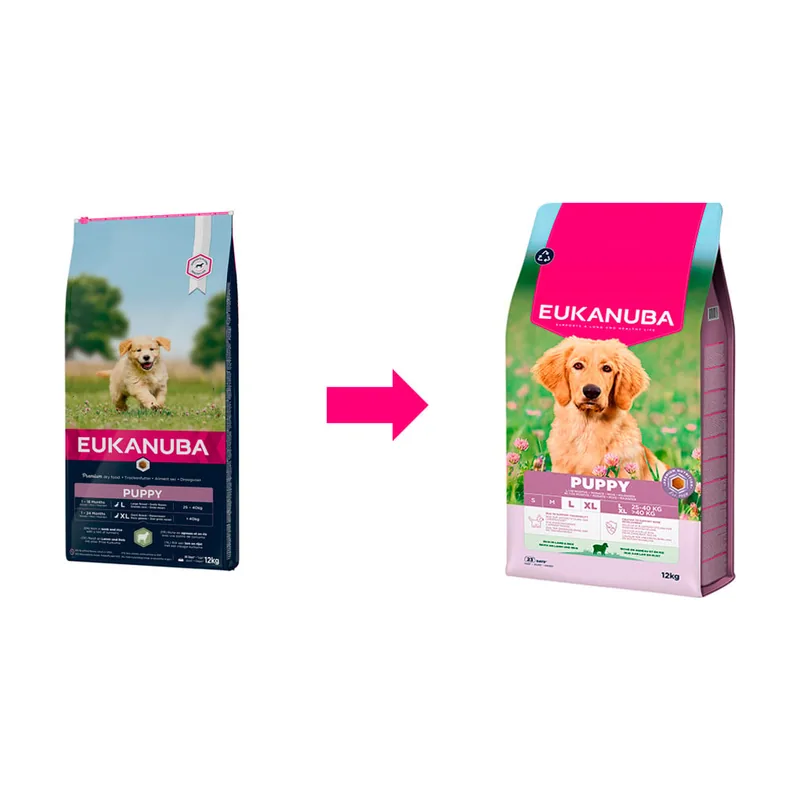 Eukanuba 12 kg Puppy Large Cordero y Arroz pienso