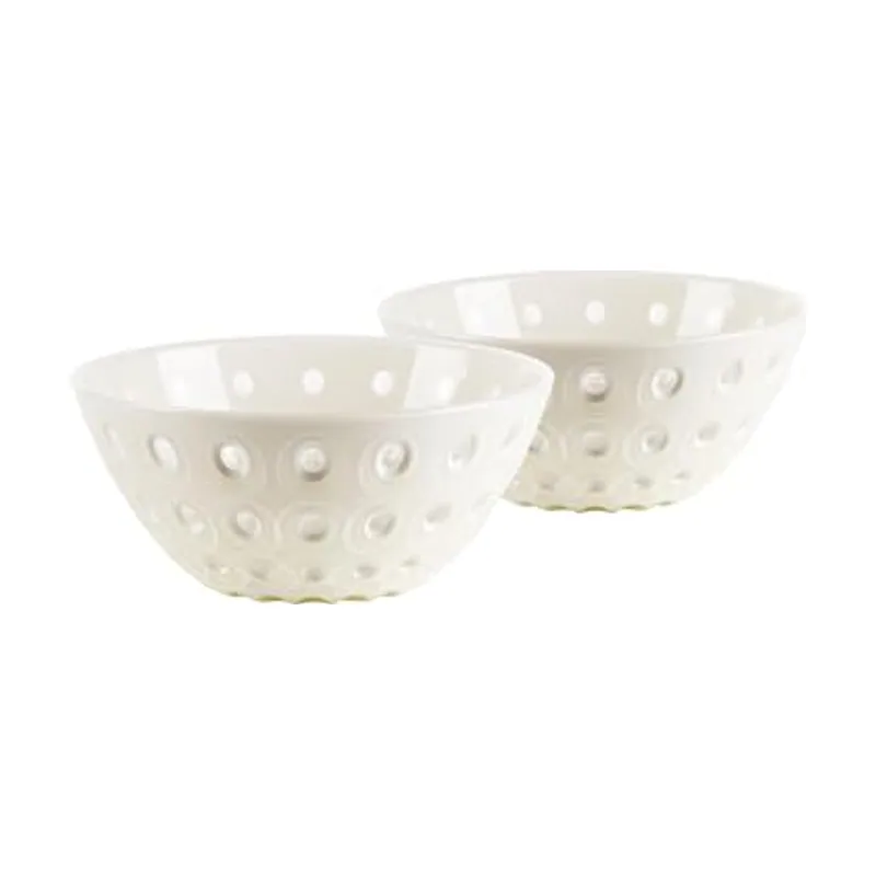 Juego de 2 cuencos 12 cm "Le Murrine" Perla-Blanco