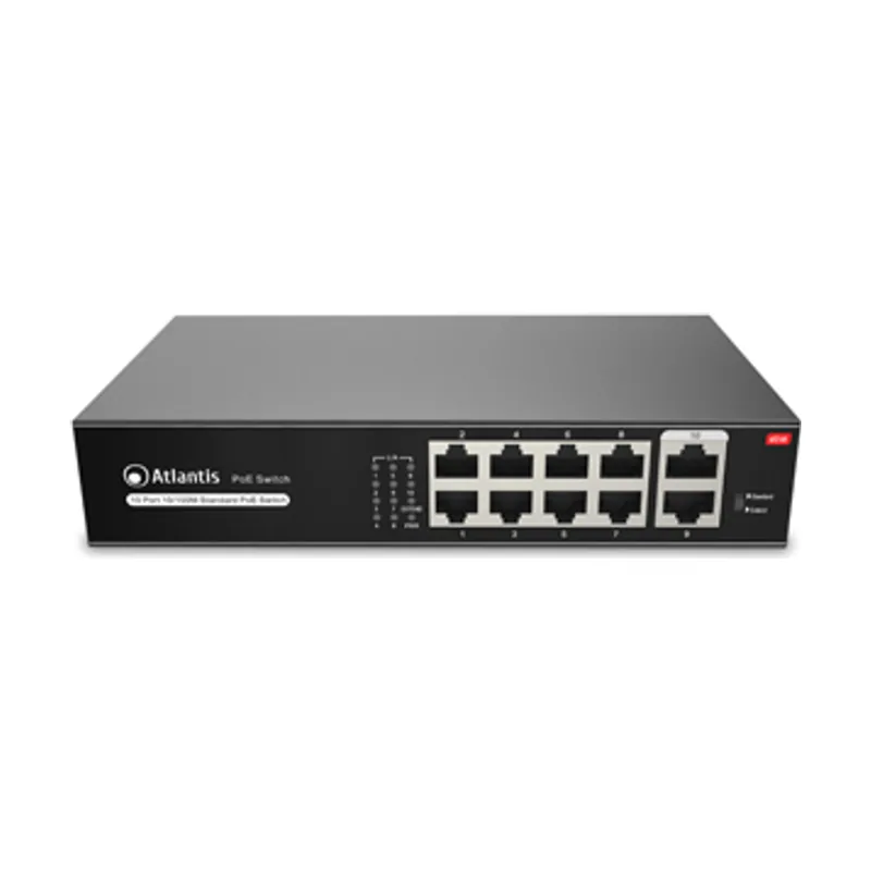 Atlantis by Nilox Atlantis Switch 10 puertos 10/100 Mbps 8 puertos poe hasta 120 W