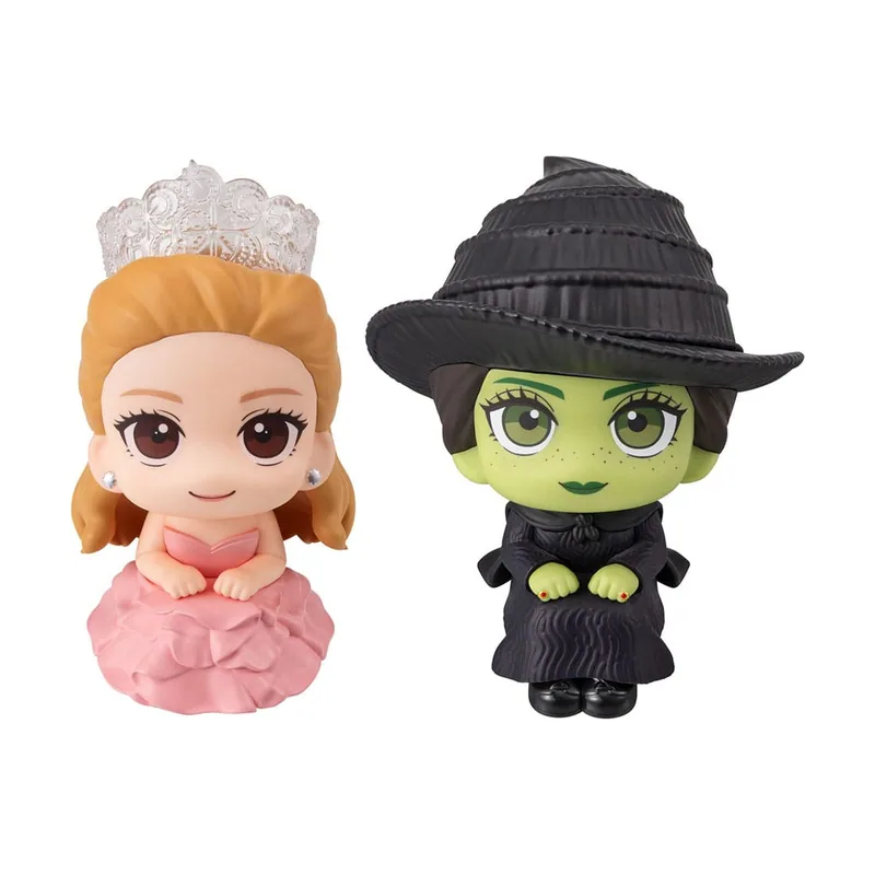 Wicked estatuas pvc look up elphaba & glinda with gift 11 cm