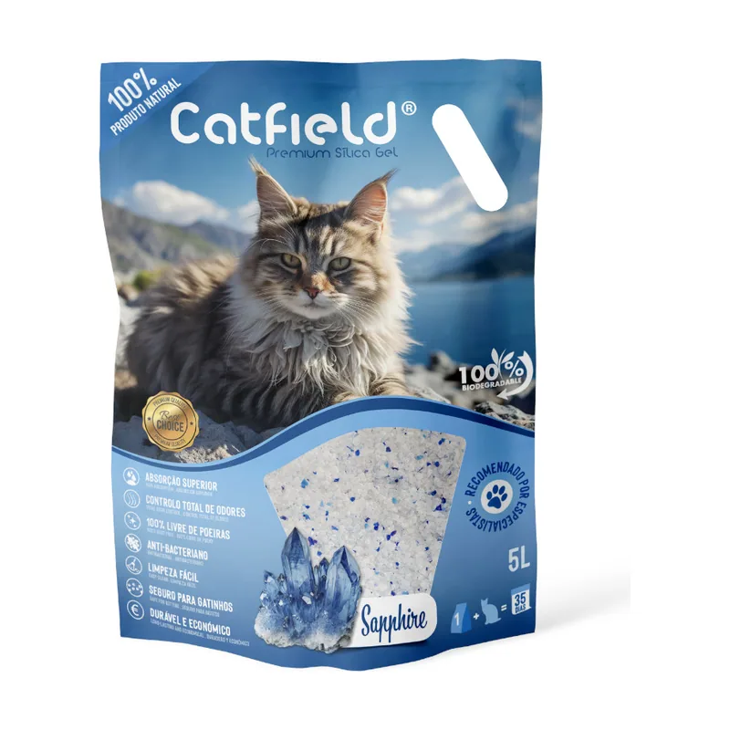 Catfield Sapphire Premium Silica Gel Arena Absorbente para gatos