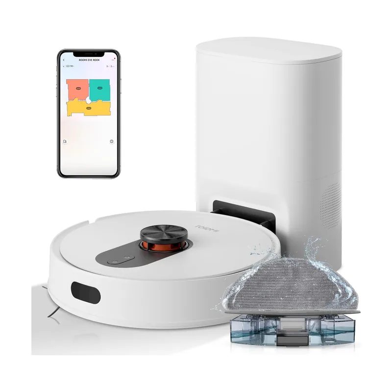 Eve Rook Robot Aspirador y fregasuelos autovaciado con Base