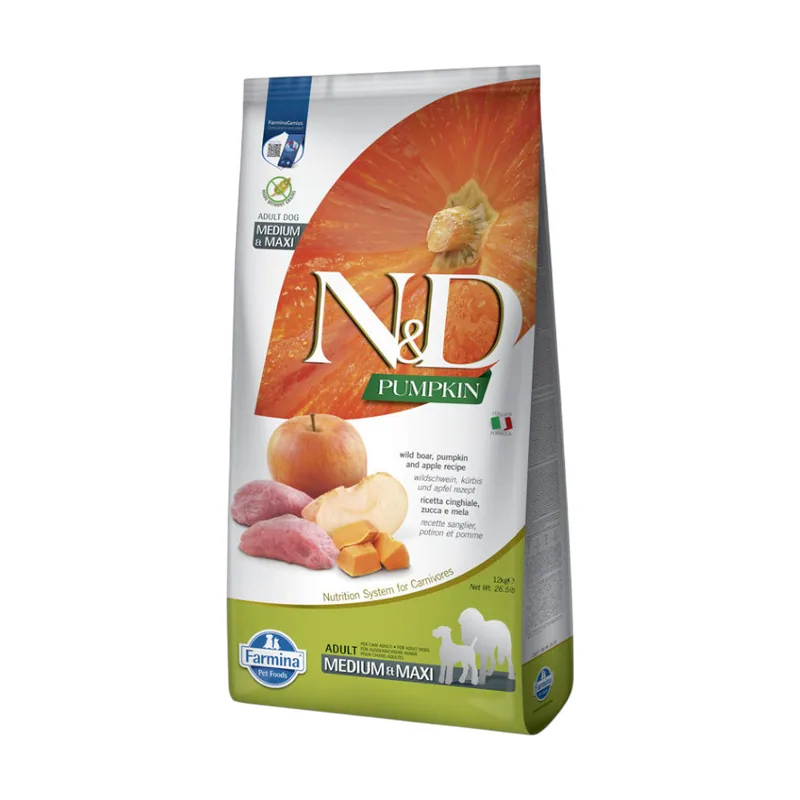 Farmina 12 kg N&D Pumpkin Adult Pienso Jabali y Manzana