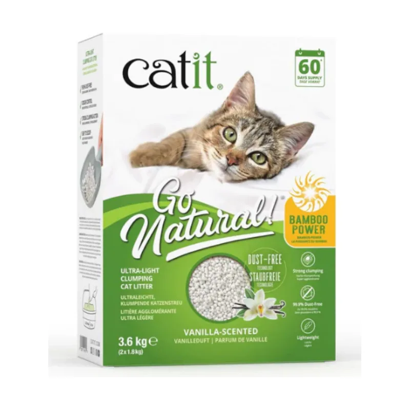 Catit 3.6 kg Go Natura! Arena Biodegradable Bambú para gatos