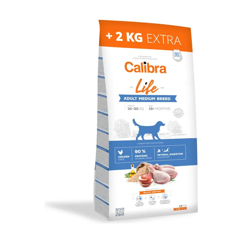 Calibra 14 kg 12 + 2 kg Life Adult Medium Pienso Pollo