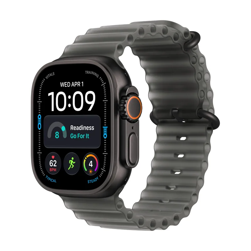 Watch ultra 4 2026 black titanium case with translucent black ocean band