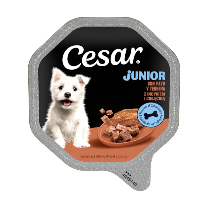 Cesar 150 g Pavo y Ternera Tarrina en Gelatina para Cachorros