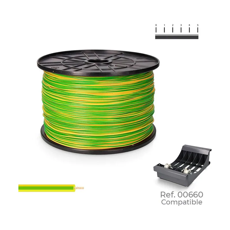 Sediles Cable Eléctrico Manguera h07z1-k Bicolor 1,5 mm 500 m
