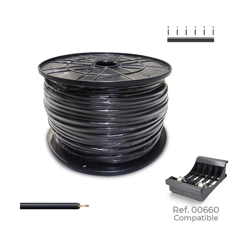 Cable Eléctrico Manguera h07z1-k Negro 1,5 mm 500 m