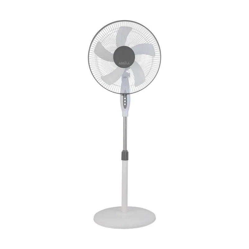 FABRILAMP Ventilador De Pie Modelo Belmonte Blanco/gris 5aspas Orientable Fijo Y Rotatorio