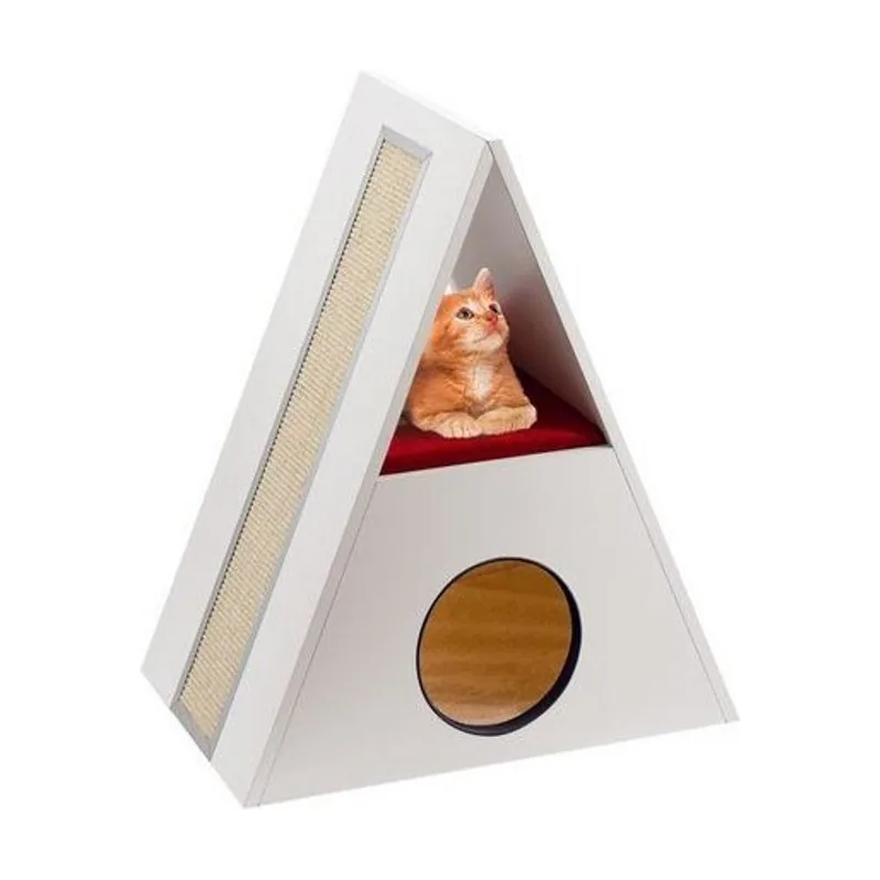 Ferplast Pirámide Merling Rascador con cama para gatos