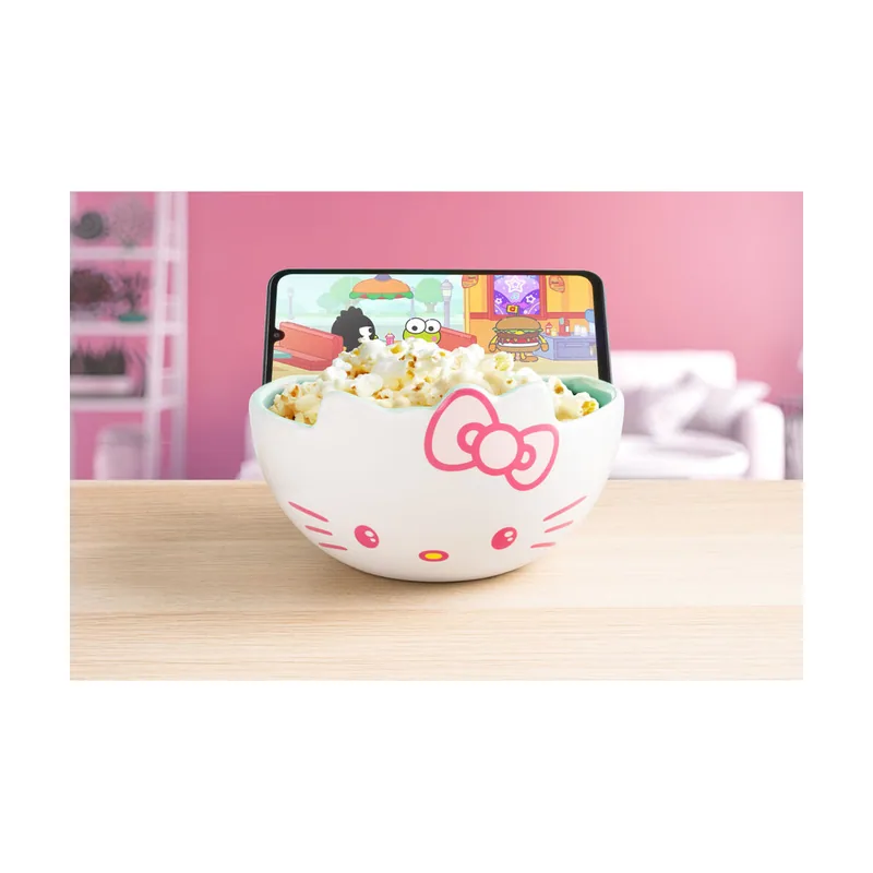 Hello Kitty Bol de cerámica para aperitivos con soporte