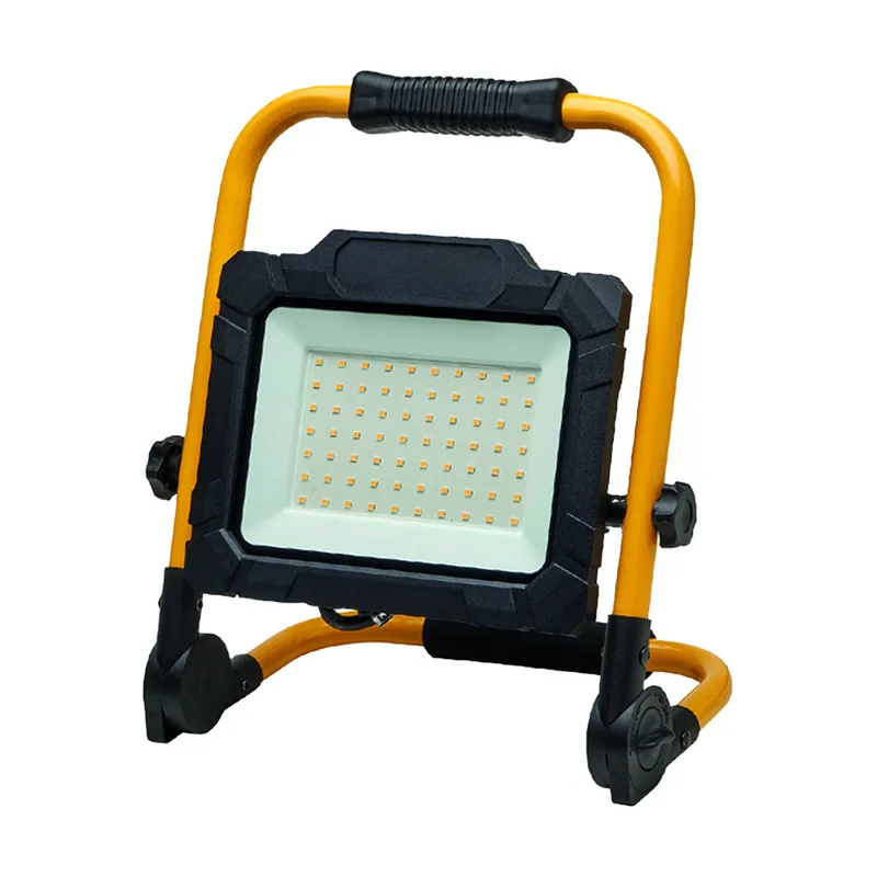 Foco led plano 30 watt. luz blanca 4000º k ip 65 3300 lumenes con asa de transporte