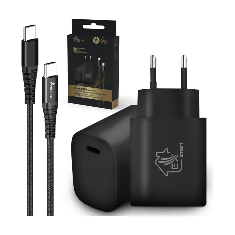 Cargador USB C 18W PD con Cable 2 m