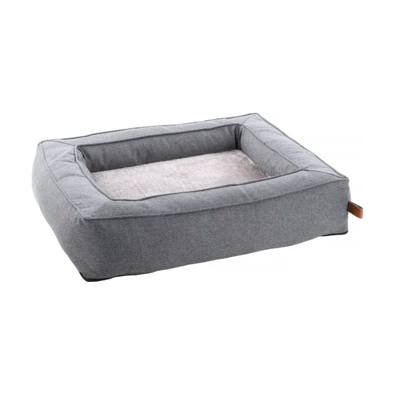 Flamingo Carlota Rectángulo Gris con Cremallera Cama para perros