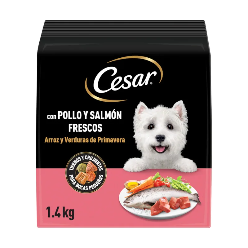 Cesar 1.4 kg Pollo y Salmón Frescos pienso semihúmedo